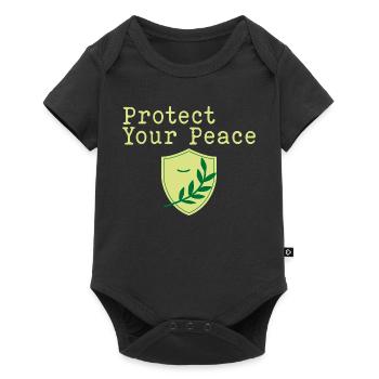 Protect your peace of mind - Baby Premium short-sleeve bodysuit - black - Front