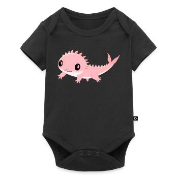 Axolotl préféré des dinosaures rose pâle - Body à manches courtes Premium Bébé - noir - Devant