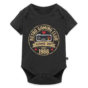 Vintage 1966 Anniversaire 1966 Cadeau 1966 - Body à manches courtes Premium Bébé - noir - Devant