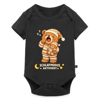 Sleep Shirt Sleeping Pajamas Teddy Bear Sleep Mode - Baby Premium short-sleeve bodysuit - black - Front