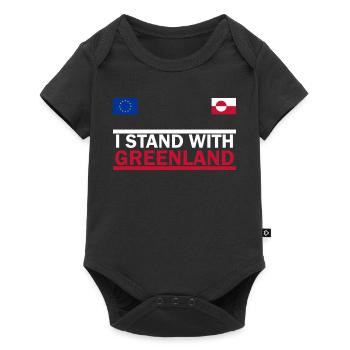 Je soutiens le Groenland - Body à manches courtes Premium Bébé - noir - Devant