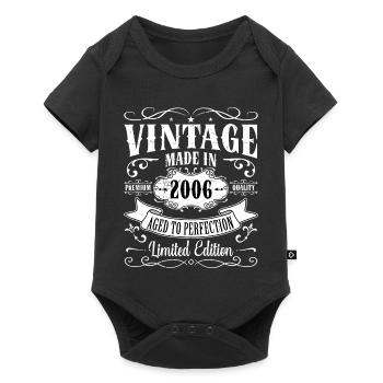 Vintage 2006 Limited Edition Badge - Baby Premium Kurzarmbody - Schwarz - Vorne