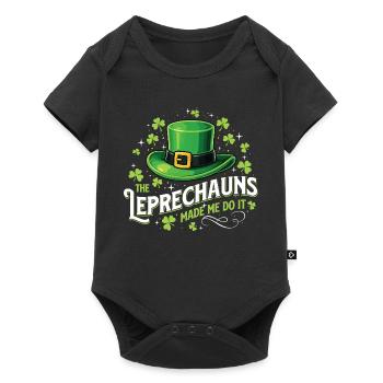 Les lutins m’ont forcé à le faire - la Saint-Patrick - Body à manches courtes Premium Bébé - noir - Devant