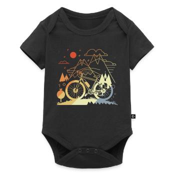 Mountainbiken Vintage - Baby Premium Kurzarmbody - Schwarz - Vorne