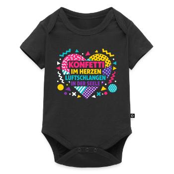 Carnival confetti in the heart - funny gift - Baby Premium short-sleeve bodysuit - black - Front