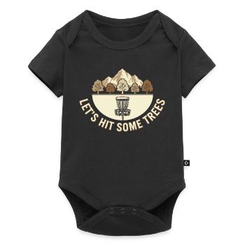Let's Hit Some Trees – Disc Golf Vintage Design - Baby Premium short-sleeve bodysuit - black - Front
