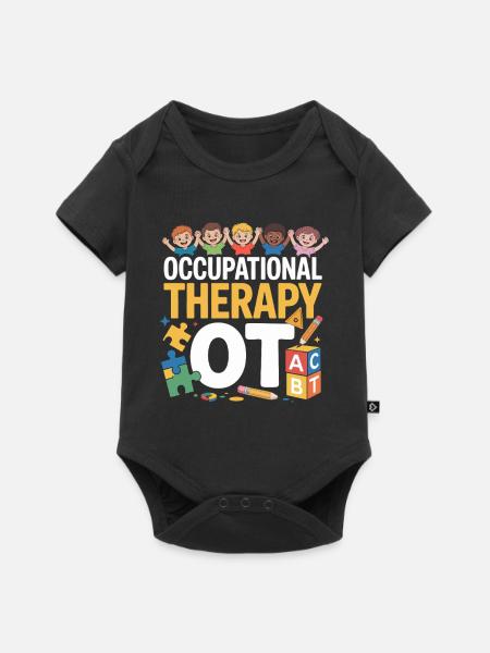 Ergotherapie Kindgerecht Motiv - Baby Premium Kurzarmbody - Schwarz