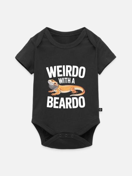 Weirdo mit Bartkind - Baby Premium Kurzarmbody - Schwarz