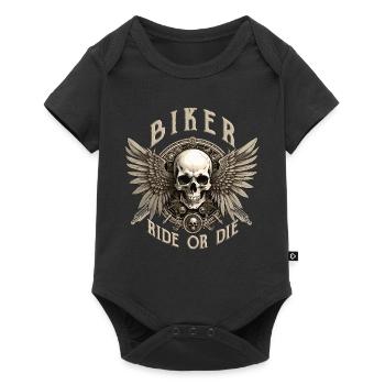 biker - Baby Premium short-sleeve bodysuit - black - Front
