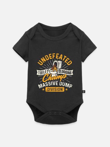Toilettenverstopfung Champ Müllabteilung - Baby Premium Kurzarmbody - Schwarz