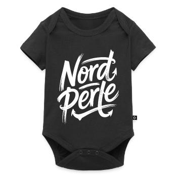 Nordperle Hamburg North Sea Baltic Sea North German Deern - Baby Premium short-sleeve bodysuit - black - Front