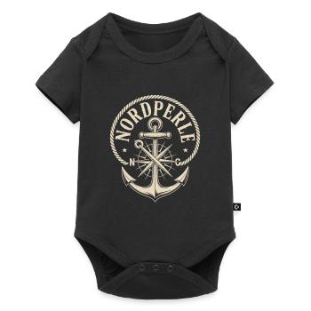Nordperle Hamburg North Sea Baltic Sea North German Deern - Baby Premium short-sleeve bodysuit - black - Front