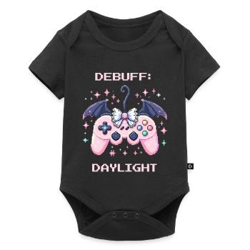 Debuff Tageslicht | Soft Goth Humor - Baby Premium Kurzarmbody - Schwarz - Vorne