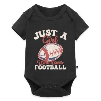 Juste une fille qui aime les joueurs de saison de football fan - Body à manches courtes Premium Bébé - noir - Devant