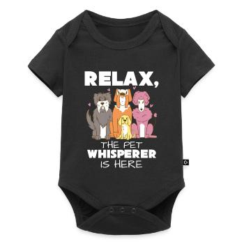 Relax, the animal whisperer is here - Baby Premium short-sleeve bodysuit - black - Front