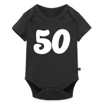 50. 50 YEARS. 50th ANNIVERSARY. 50 YEARS ANNIVERSARY. - Baby Premium short-sleeve bodysuit - black - Front