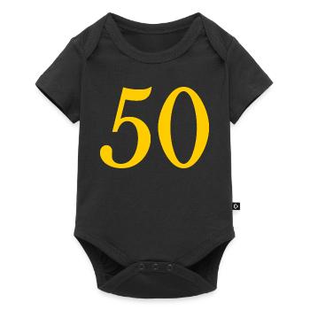 50. 50 YEARS. 50th ANNIVERSARY. 50 YEARS ANNIVERSARY. - Baby Premium short-sleeve bodysuit - black - Front