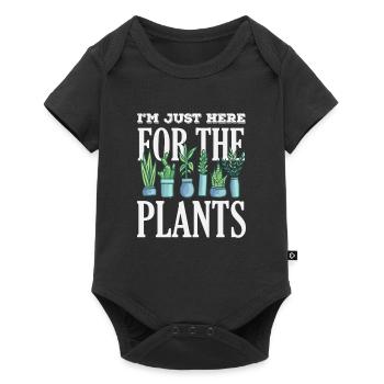 Plant lovers only here for the plants - Baby Premium short-sleeve bodysuit - black - Front