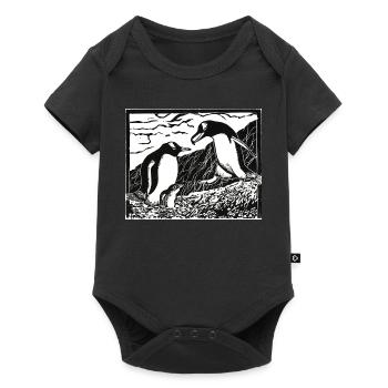 alpha beast penguins - Baby Premium short-sleeve bodysuit - black - Front