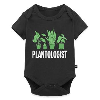 Plantologist Funny Plant Lover Flower - Baby Premium short-sleeve bodysuit - black - Front