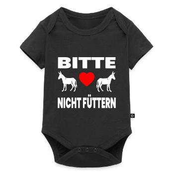 âne - Body à manches courtes Premium Bébé - noir - Devant