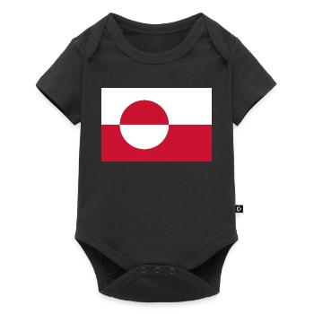 Drapeau du Groenland - Body à manches courtes Premium Bébé - noir - Devant
