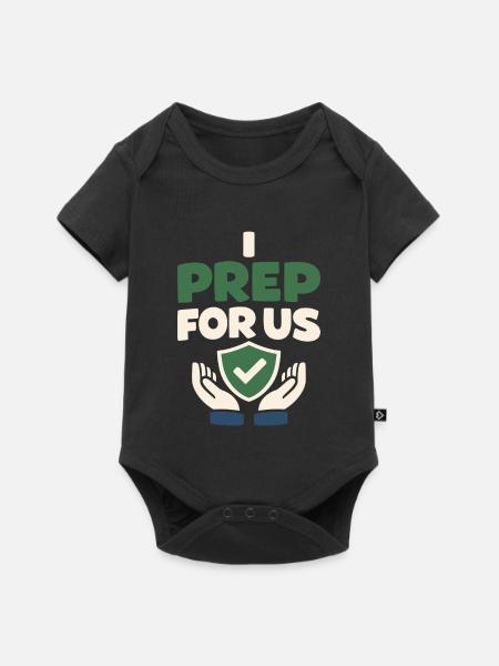Familienvorsorge Notfallplaner Prepper - Baby Premium Kurzarmbody - Schwarz