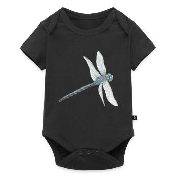 Teal Dragonfly Illustration - Baby Premium short-sleeve bodysuit - black - Front