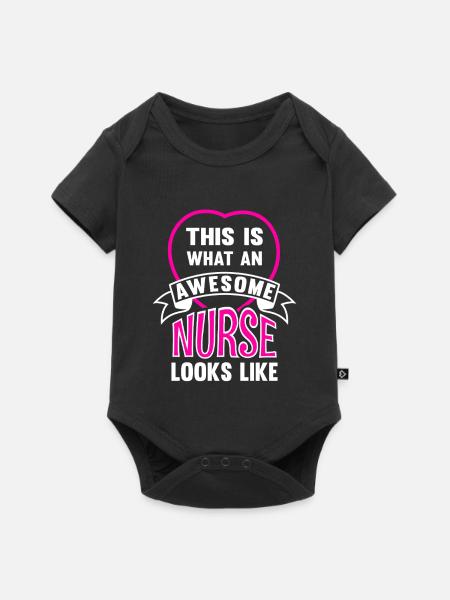 Krankenschwester - Baby Premium Kurzarmbody - Schwarz