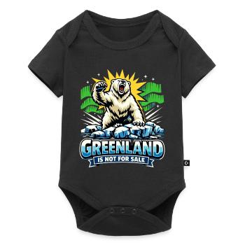 Le Groenland n’est pas à vendre. Cadeau politique drôle. - Body à manches courtes Premium Bébé - noir - Devant