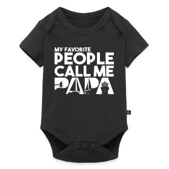Mes préférés m’appellent Papa Bateau Voile - Body à manches courtes Premium Bébé - noir - Devant