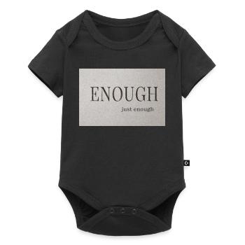 Genug – gerade genug - Baby Premium Kurzarmbody - Schwarz - Vorne