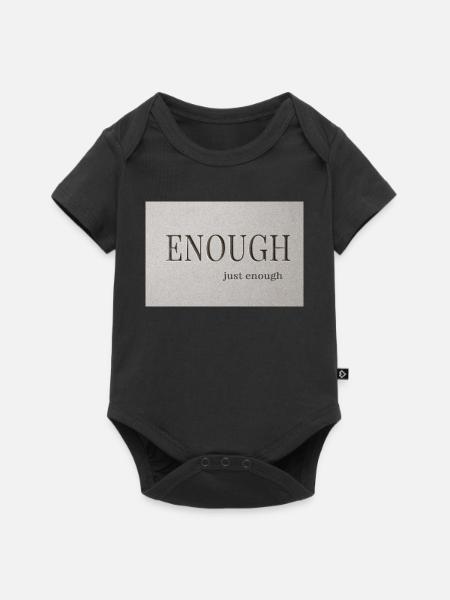 Genug – gerade genug - Baby Premium Kurzarmbody - Schwarz