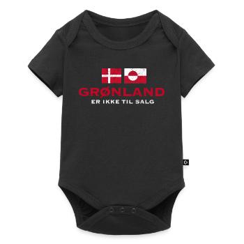 Drapeau du Groenland en détresse Unité - Body à manches courtes Premium Bébé - noir - Devant
