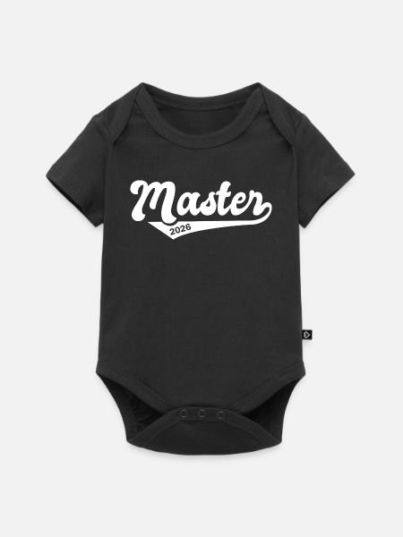Master Abschluss Promotion Sponsion 2026 - Baby Premium Kurzarmbody - Schwarz