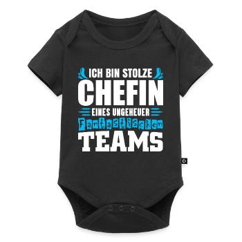 Stolze Chefin Chef Frau Abteilungsleiter Teamchef - Baby Premium short-sleeve bodysuit - black - Front