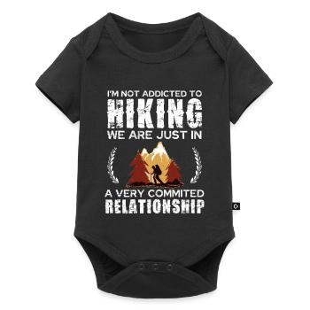 Hiking Commitment Tee Design - Baby Premium Kurzarmbody - Schwarz - Vorne
