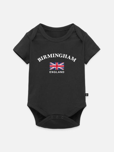 Birmingham, England - Baby Premium Kurzarmbody - Schwarz