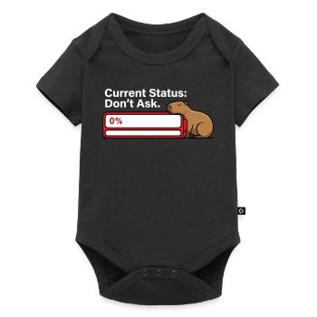 Capybara Tired Battery Empty Humor - Baby Premium short-sleeve bodysuit - black - Front