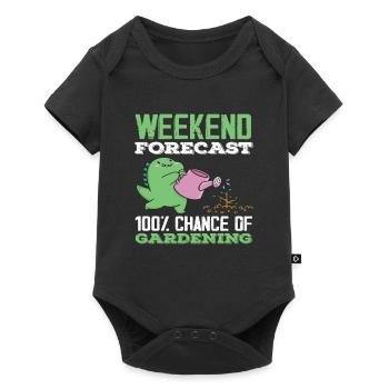 Weekend forecast gardening gardeners - Baby Premium short-sleeve bodysuit - black - Front