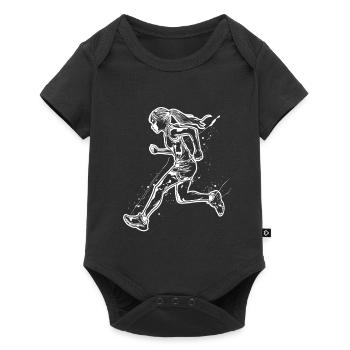Runner Sketch - Baby Premium short-sleeve bodysuit - black - Front