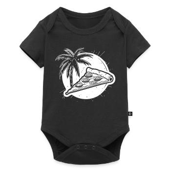 Graphique de pizza - Body à manches courtes Premium Bébé - noir - Devant