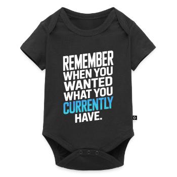 Souvenez-vous quand vous vouliez de la gratitude Pleine conscience - Body à manches courtes Premium Bébé - noir - Devant