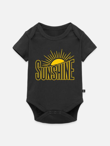 Sonnenstrahl Sunshine Logo - Baby Premium Kurzarmbody - Schwarz