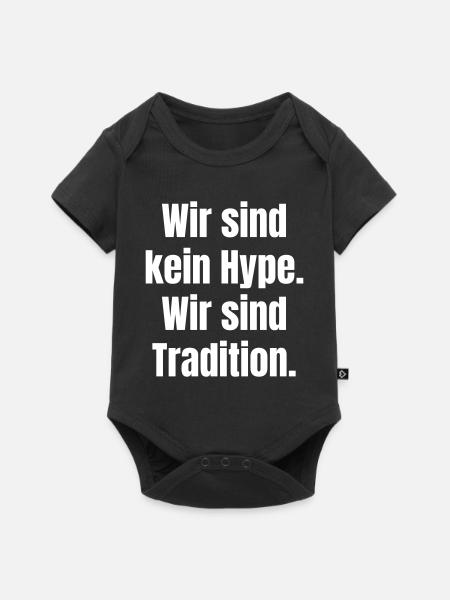 Ich bin einer Mannschaft mit Tradition  - Baby Premium Kurzarmbody - Schwarz