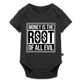 Money Root Evil Capitalism Greed Finance Rich - Baby Premium short-sleeve bodysuit - black - Front