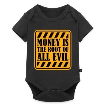 Money Root Evil Capitalism Greed Finance Rich - Baby Premium short-sleeve bodysuit - black - Front
