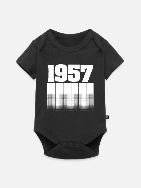 1957 1957 - Baby Premium Kurzarmbody - Schwarz