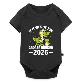 Les enfants, je vais être un grand frère Dino 2026 - Body à manches courtes Premium Bébé - noir - Devant