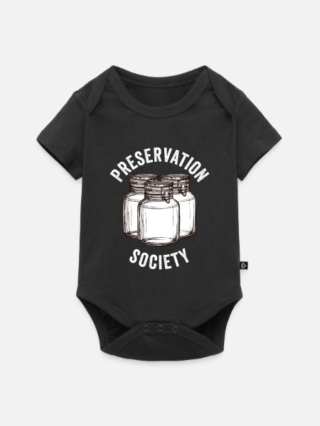 Funny Canning Preservation Gesellschaft - Baby Premium Kurzarmbody - Schwarz